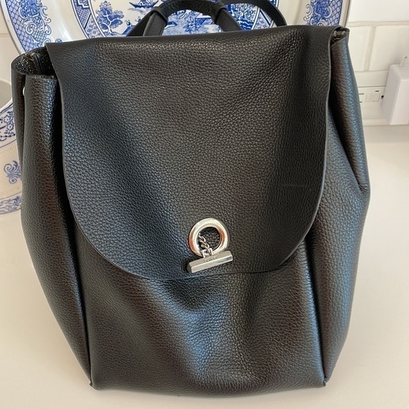Botkier Black Leather Backpack—Stunning!! Soft Pebbled Leather—Adjustable—New!